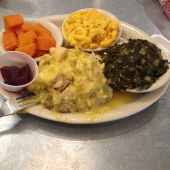Norma's Cafe - Chicken and dressing with 3 veggies. Yummy - Cafes Near Me - Frisco, Texas