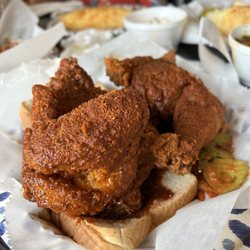 Granddaddy's Original Hot Chicken Shack - Half bird, medium. Outstanding.