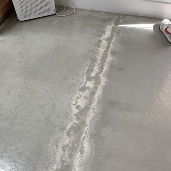 Carefree Stone - Aggressive staining along seam of concrete foundation - Flooring Near Me