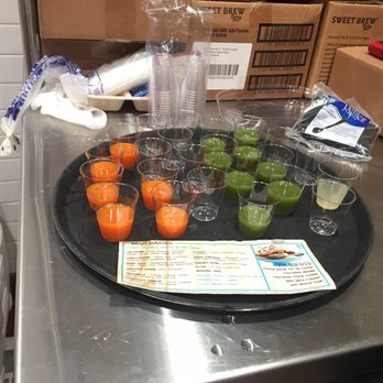 Bolay - Juice samples! - New American Near Me - Boca Raton, Florida