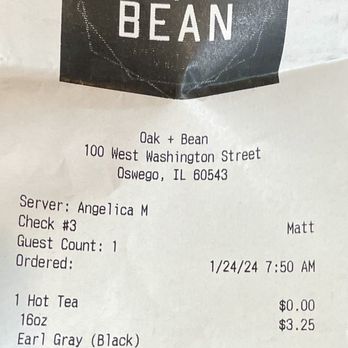 Oak + Bean - Coffee and tea - Coffee & Tea Near Me - Oswego, Illinois