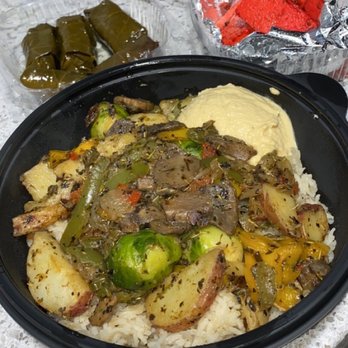 Olive Tree Cafe - Vegan Spanish Tapas Bowl, Marinated Tofu, and Stuffed Grape Leaves - Mediterranean Near Me - Bettendorf, Iowa Olive Tree Cafe - Vegan Spanish Tapas Bowl, Marinated Tofu, and Stuffed Grape Leaves - Mediterranean Near Me - Bettendorf, Iowa