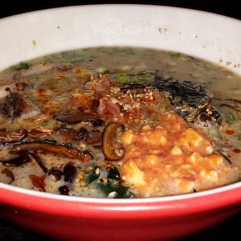 RAMEN-SAN - Sumo Bowl: Smoked Brisket, Chashu Pork, crushed egg. $18. - Ramen Near Me - Chicago, Illinois RAMEN-SAN - Sumo Bowl: Smoked Brisket, Chashu Pork, crushed egg. $18. - Ramen Near Me - Chicago, Illinois