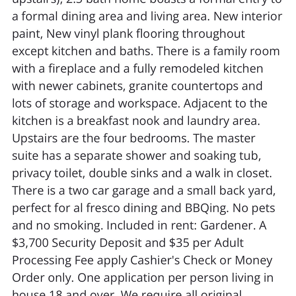 The LaBrada Group - Listing does not indicate a $150 non-refundable fee for "paperwork" or "cleaning" (especially with no signed lease agreement). - Real Estate Services Near Me - Upland, California