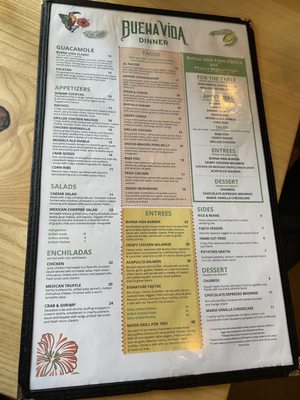 Menu photo 8 Buena Vida Arlington, VA
