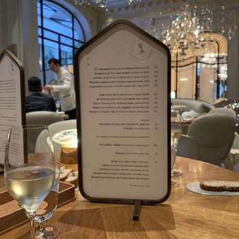 Jean Imbert au Plaza Athénée - The menu of the night - French Near Me