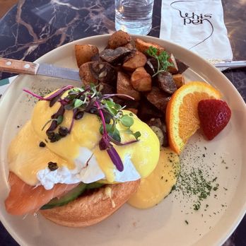 Whisper - Smoked salmon eggs Benedict on croissant base - Breakfast & Brunch Near Me - San Mateo, California Whisper - Smoked salmon eggs Benedict on croissant base - Breakfast & Brunch Near Me - San Mateo, California