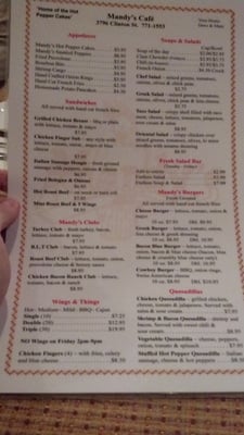 Menu photo 7 Mandy's Cafe Buffalo, NY