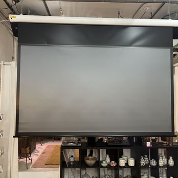 MHS Systems - Showroom 133 Inch Motorized Screen designed for ambient lighting. - Security Systems Near Me MHS Systems - Showroom 133 Inch Motorized Screen designed for ambient lighting. - Security Systems Near Me