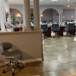 View from new pedicure chairs