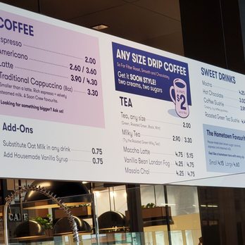 Soon Coffee - Beverage menu - Coffee & Tea Near Me - Burnaby, British Columbia Soon Coffee - Beverage menu - Coffee & Tea Near Me - Burnaby, British Columbia
