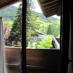Pension Montana - View of the balcony from my room