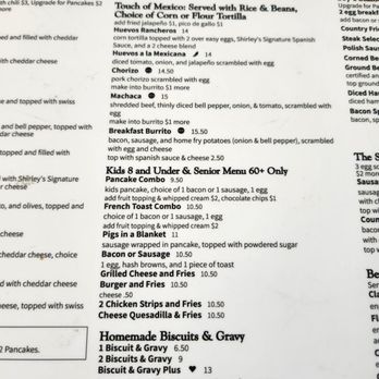 Shirley's Kitchen - Menu - Diners Near Me - La Mesa, California