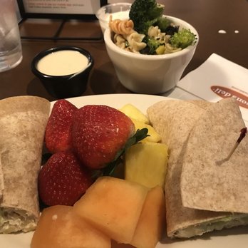 Jason's Deli - Chicken salad wrap, fruit and dip and pasta salad - Delis Near Me - Concord, North Carolina