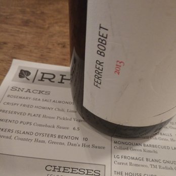 Rhubarb - Ferret Bobet, Priorat, Spain - New American Near Me - Asheville, North Carolina