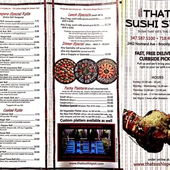 That Sushi Spot - Menu - Outside - Sushi Bars Near Me - Brooklyn, New York