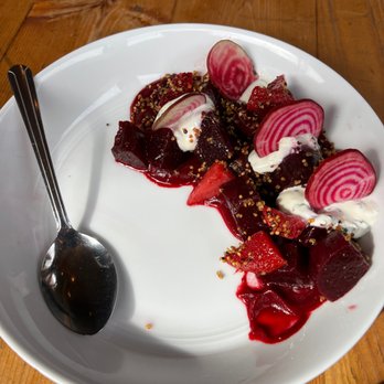Pago - pickled stratwberries, goat cheese, and beets - a delight! - New American Near Me - Salt Lake City, Utah Pago - pickled stratwberries, goat cheese, and beets - a delight! - New American Near Me - Salt Lake City, Utah