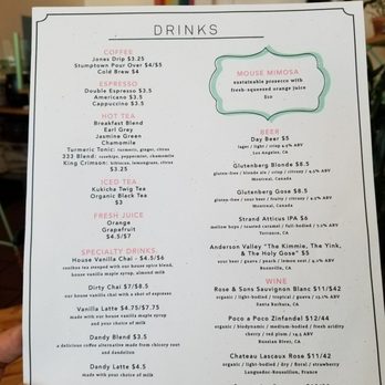 Kitchen Mouse Cafe - Drink menu - Vegan Near Me - Los Angeles, California Kitchen Mouse Cafe - Drink menu - Vegan Near Me - Los Angeles, California
