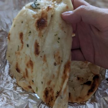 Dum Pukht - Closer look at the garlic naan - Indian Near Me - Markham, Ontario