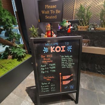 Koi Sushi - Pricing board at the entrance. APR2026. - Sushi Bars Near Me - Glen Burnie, Maryland Koi Sushi - Pricing board at the entrance. APR2026. - Sushi Bars Near Me - Glen Burnie, Maryland