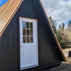 Genesis Buildings of Olympia by American Micro Homes - Beautiful A frame  starts at $4490.00 for the 8x8. check out more inventory at                        GenesisBuildings.com