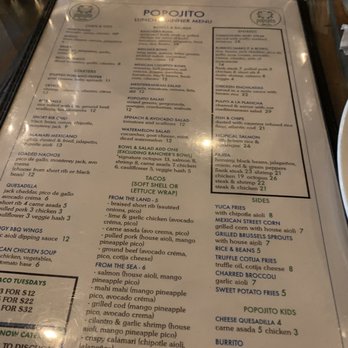 PopoJito - Menu - Mexican Near Me - Scarsdale, New York