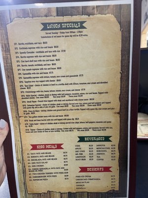 Menu photo 3 El Costeno Waynesboro, MS Menu photo 3 El Costeno Waynesboro, MS