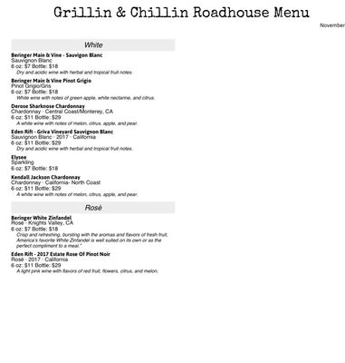 Menu photo 3 Grillin & Chillin Alehouse Hollister, CA Menu photo 3 Grillin & Chillin Alehouse Hollister, CA