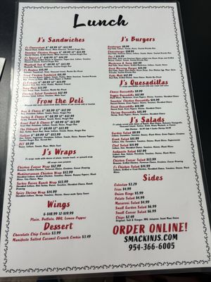 Menu photo 1 Smackin J's Deli & Grill Pompano Beach, FL