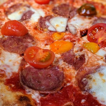 Forno Vero - Speziato - hand-crushed San Marzano tomatoes, spicy soppressata, Calabrian peppers, fresh mozzarella (fior di latte), garlic, EVOO. $14.99. - Pizza Near Me - Marietta, Georgia