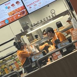 Popeye’s - Just some of the workers who saw us but ignored. Except the boy.