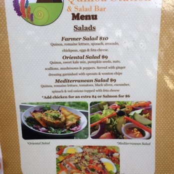 Quinoa Station and Salad Bar - menu - Salad Near Me - Hollywood, Florida Quinoa Station and Salad Bar - menu - Salad Near Me - Hollywood, Florida