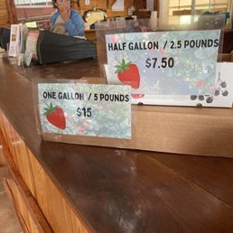 Inside barn prepicked prices