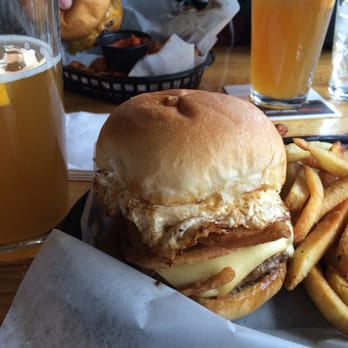 The Avenue - The birds next with sea salt fries and shocktop! - Burgers Near Me - Boston, Massachusetts The Avenue - The birds next with sea salt fries and shocktop! - Burgers Near Me - Boston, Massachusetts
