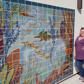 Catalina Museum - Beautiful tile mural on the upstairs patio - Museums Near Me - Avalon, California