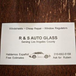 R & S Auto Glass - Fast service and the most important thing fast dry glue....