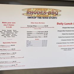 Rhodes BBQ - Menu 7/2024