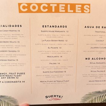 Que Bueno Suerte! - Menu. - Mexican Near Me - Denver, Colorado Que Bueno Suerte! - Menu. - Mexican Near Me - Denver, Colorado