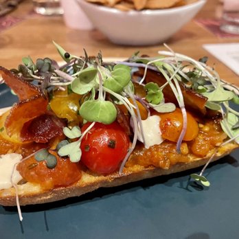 Eleven - Ho farms tomato toast - Cocktail Bars Near Me - Honolulu, Hawaii