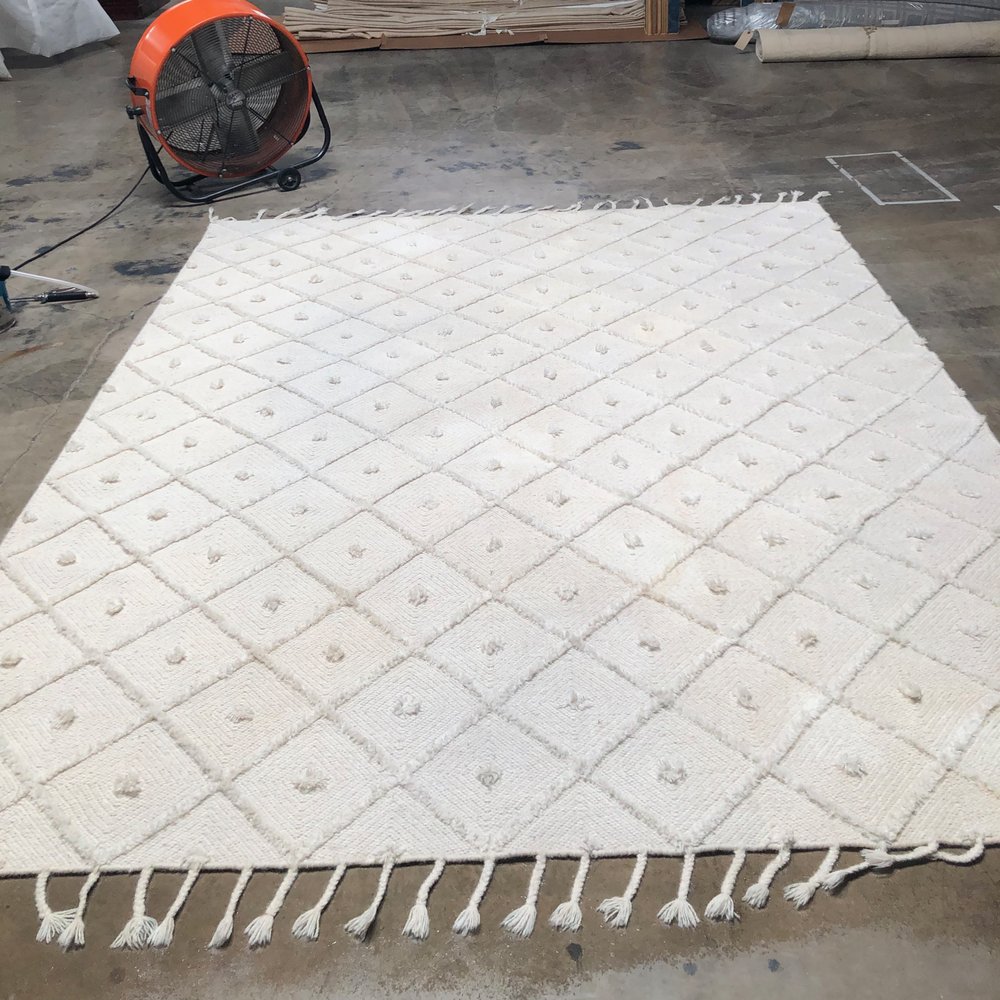 FiberCare - Wool rug after! (in the drying process, once dried it was a lot brighter than this) - Carpet Cleaning Near Me - IRVING, Texas