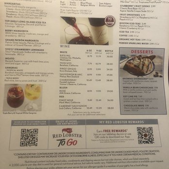 Red Lobster - Menu - Seafood Near Me - Gresham, Oregon