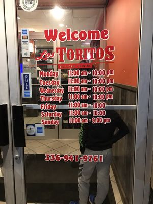 Menu photo 1 Los Toritos Advance, NC