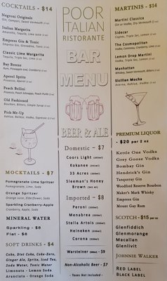 Menu photo 6 Poor Italian Vancouver, BC Menu photo 6 Poor Italian Vancouver, BC