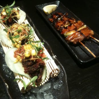 Makoto - Spice menu 2014: chicken robota (R) and jicama tacos (L) - Japanese Near Me - Miami Beach, Florida Makoto - Spice menu 2014: chicken robota (R) and jicama tacos (L) - Japanese Near Me - Miami Beach, Florida