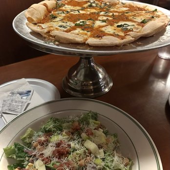 Chimney Rock Inn - Large Margherita Rosa (14") - so good! & Kale Salad (with romaine) - Pizza Near Me - Bound Brook, New Jersey