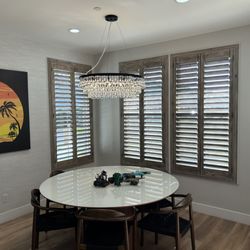 Coast Factory Blinds - Natural Wood ClearView Shutters
