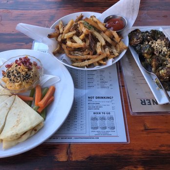 Right Proper Brewing Company - Butternut squash hummus Truffle fries Brussels sprouts - American Near Me - Washington, DC, District of Columbia Right Proper Brewing Company - Butternut squash hummus Truffle fries Brussels sprouts - American Near Me - Washington, DC, District of Columbia