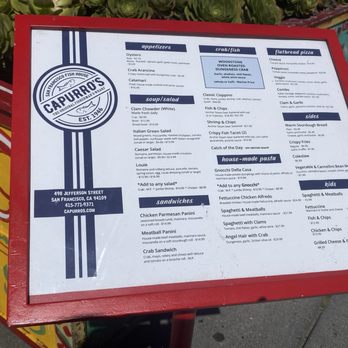Capurro's - Photo 3: Menu - Seafood Near Me - San Francisco, California