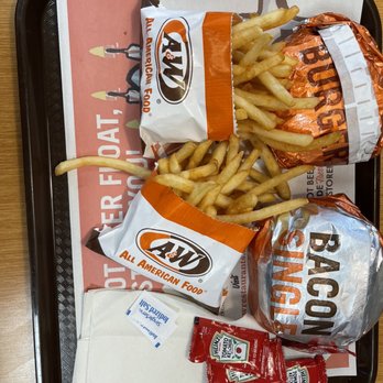 A&W Restaurant - a tray of food - Burgers Near Me - Mt Morris, Michigan A&W Restaurant - a tray of food - Burgers Near Me - Mt Morris, Michigan