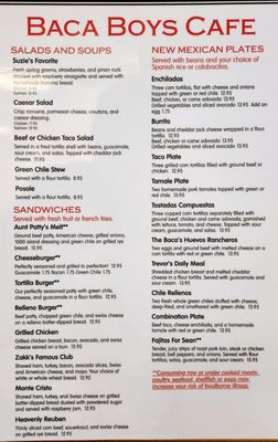 Menu photo 3 Baca Boys Cafe Albuquerque, NM
